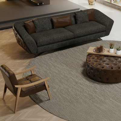 Conjunto de sofá moderno, sillón y mesa
