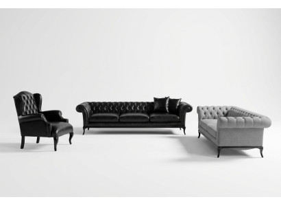 Juego de muebles de sofá 2x sofá con diseño moderno y elegante