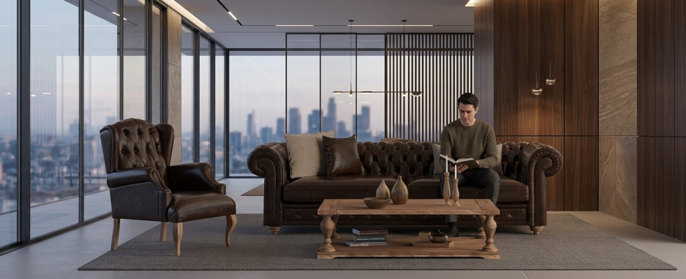 Sofá con sillón para una sala moderna y cómoda sin exageraciones