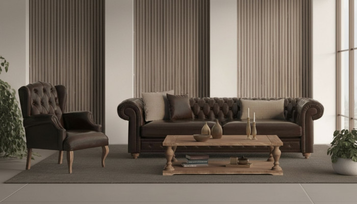 Sofá con sillón para una sala moderna y cómoda sin exageraciones