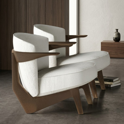 Sillón de diseño moderno Lusso suave sin ornamentación innecesaria
