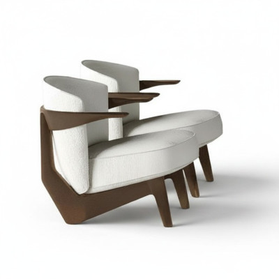 Sillón de diseño moderno Lusso suave sin ornamentación innecesaria