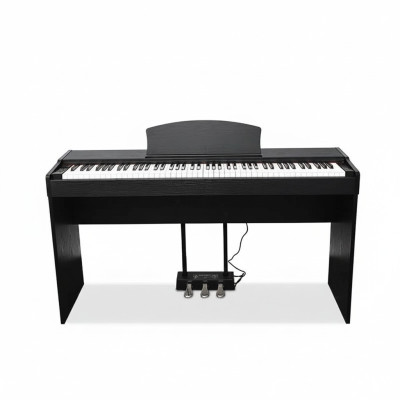 Piano digital elegante con sonido potente y funciones modernas