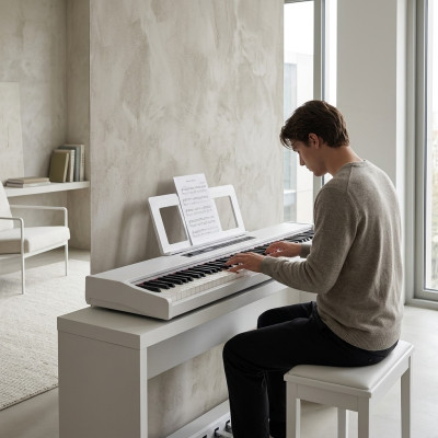 Piano digital en un elegante estuche con excelente calidad de sonido