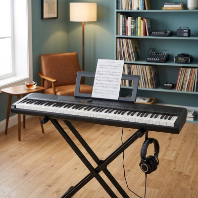Piano digital cómodo: 88 teclas, ritmos, Bluetooth - ideal para músicos
