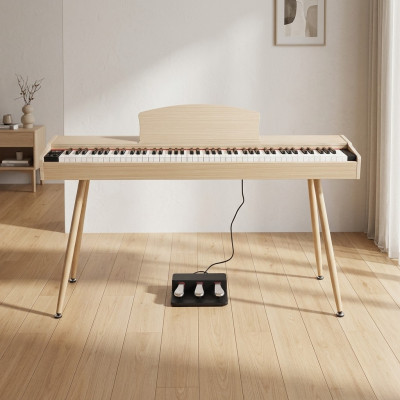 Piano digital para el hogar 135 cm marrón claro