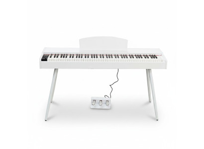 Piano digital en blanco brillante