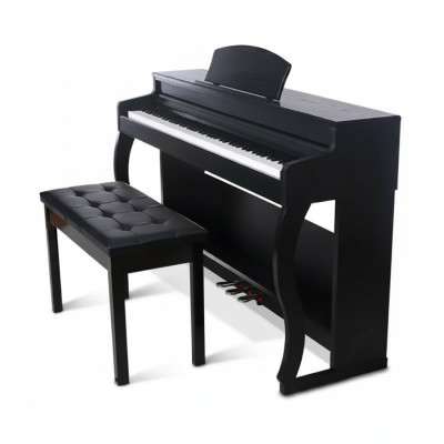 Piano digital negro brillante para el hogar