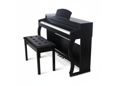 Piano digital negro brillante para el hogar