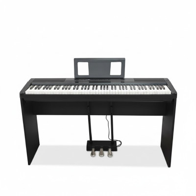 Piano digital en negro brillante