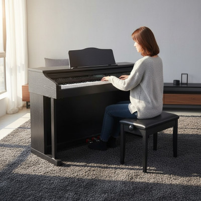 Piano digital con acabado brillante