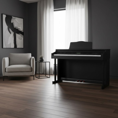 Piano digital con acabado brillante