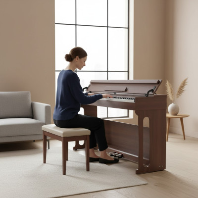 Piano digital para el hogar 137cm Marrón