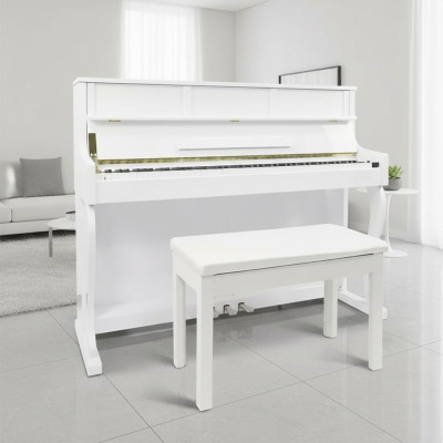 Este piano digital blanco ofrece creatividad y estilo incomparables