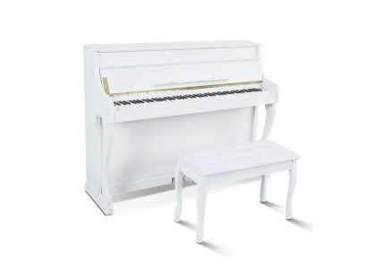 Piano digital con tapa completamente abierta, acabado de alta calidad