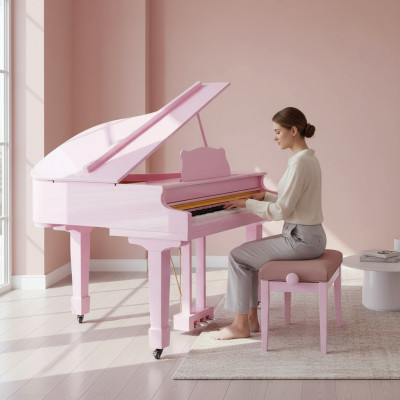 Piano digital en rosa