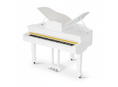 Piano digital blanco brillante