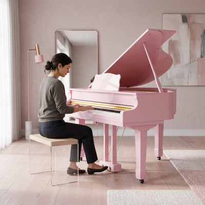 Piano digital en rosa brillante