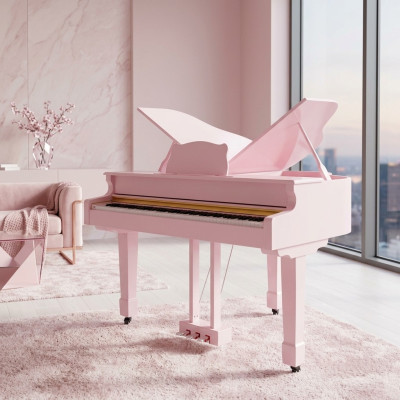 Piano digital en rosa brillante