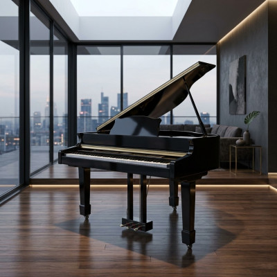 Piano digital negro