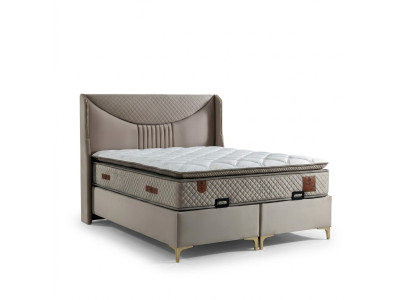 La cama con colchón de estilo moderno embellecerá cualquier dormitorio.