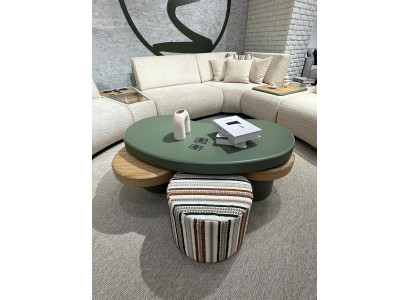 Wohnzimmer Couchtisch Oval Gruen