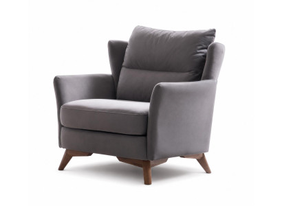 Wohnzimmer Sessel Moderner Design Grau Polstermöbel Polstersessel