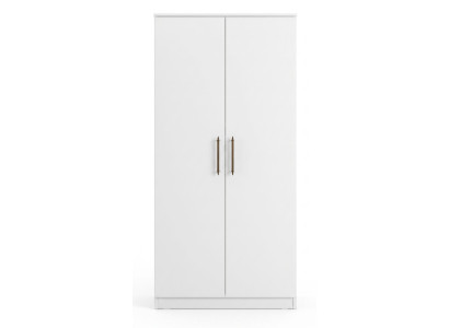 Weißer 2-türiger Kleiderschrank modern Holzschrank Schlafzimmermöbel