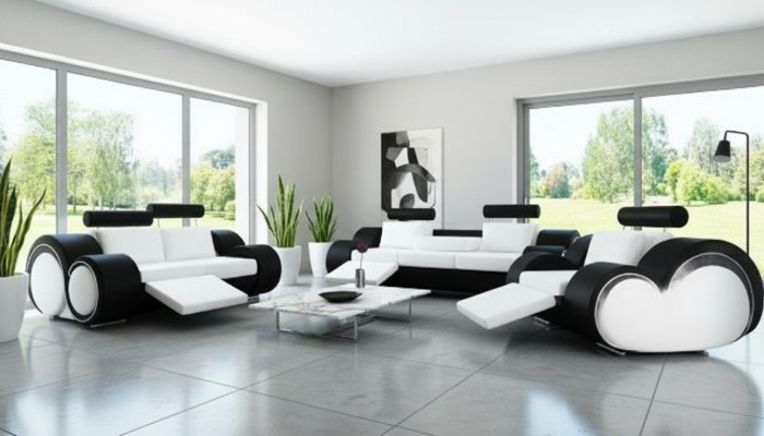 SOFÁ DE CUERO 321 JUEGO DE SOFÁS ASIENTOS RELAX TAPIZADO SOFÁ SOFÁ SET