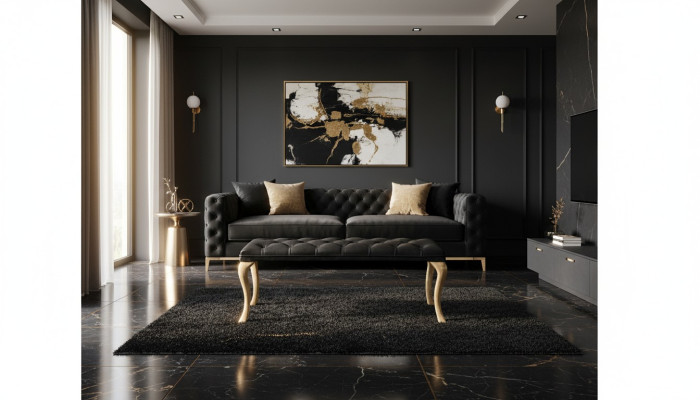 Chaise Lounge Chesterfield Cama Asiento Reposapiés Cuero Textil 50x50x45 /120x40x45