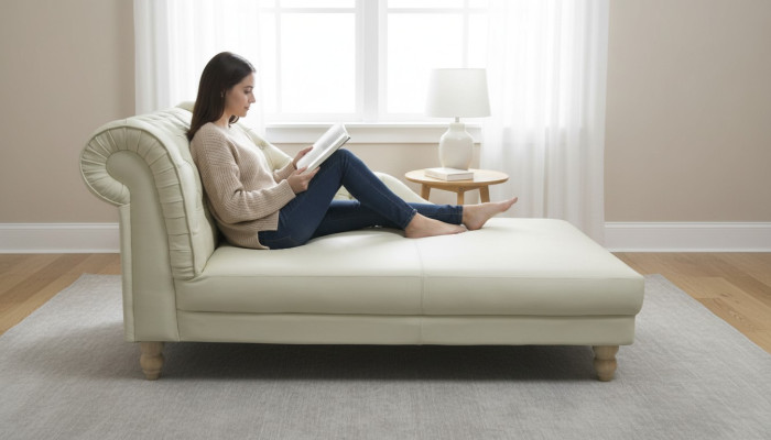 NAPOLEON Chesterfield Chaiselounge Diván Sofá Sofá de cuero Textil