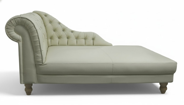 NAPOLEON Chesterfield Chaiselounge Diván Sofá Sofá de cuero Textil