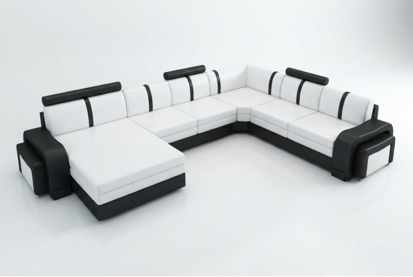 Sofá de diseño conjunto de sofás de estar sofá tapizado sofá de cuero sofá esquinero sofá de cuero conjunto NUEVO