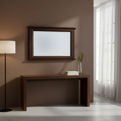 Espejo de marco de madera real de diseñador clásico XXL 107x71 espejo - Modelo W-L2