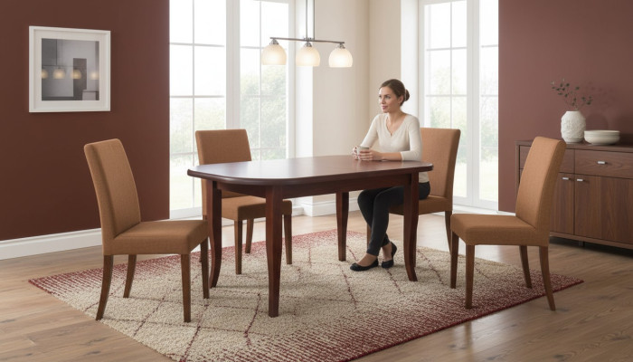 Mesas Mesa de comedor clásica de madera Mesa de madera Mesas Comedor Artículo nuevo S02