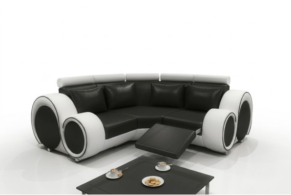Sofá de esquina Sofá Couch BERX Polster Wohnlandschaft Cuero Sofás de esquina Conjunto de sofás en forma de L