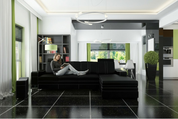 SOFÁ DE CUERO SOFÁ ESQUINA DE SALÓN NUEVO SOFÁ XXL SOFÁ DE CUERO SOFÁ DE ESQUINA