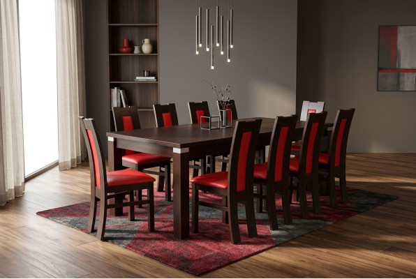 Mesa + 10 sillas silla conjunto de comedor Grupo de comedor moderno tabla tablas Nuevas