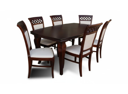 Mesa de comedor + 6 sillas Juego de comedor Conjunto de comedor Mesa clásica Mesas