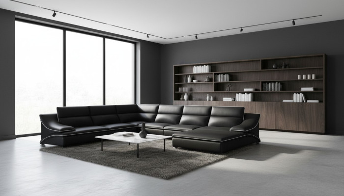 Sofá de cuero Sofá Conjunto de sofás Nuevo 3+2+1 plazas Juego de muebles de diseño moderno Sofa