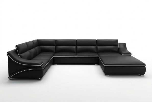 Sofá de cuero Sofá Conjunto de sofás Nuevo 3+2+1 plazas Juego de muebles de diseño moderno Sofa