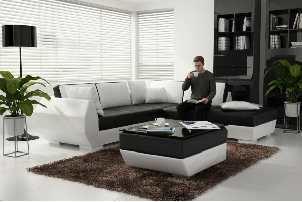 Sofá de cuero, sofá, juego de sofás nuevo, sofá de esquina, conjunto de esquina, decoración, diseño moderno.