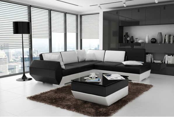 Sofá de cuero, sofá, juego de sofás nuevo, sofá de esquina, conjunto de esquina, decoración, diseño moderno.