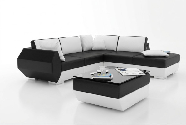 Sofá de cuero, sofá, juego de sofás nuevo, sofá de esquina, conjunto de esquina, decoración, diseño moderno.