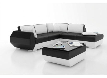 Sofá de cuero, sofá, juego de sofás nuevo, sofá de esquina, conjunto de esquina, decoración, diseño moderno.