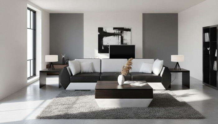 Sofá de cuero sofá conjunto de vida habitacional 3 + 3 asientos Conjunto de diseño moderno