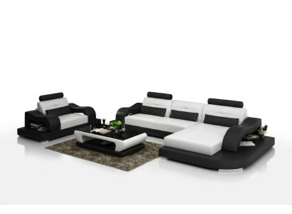 Sofá de cuero Sofá sofá conjunto de sala de estar Sofá esquinero Sillón diseño moderno Sofá G8005E