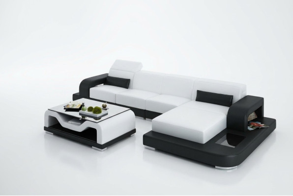 Sofá de cuero sofá sofá de esquina sofá esquinero conjunto de diseño de sofá moderno.