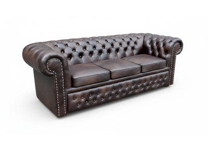 Sofá Chesterfield de cuero, sofá, conjunto de tapizados Leicester, sofás de estar nuevos