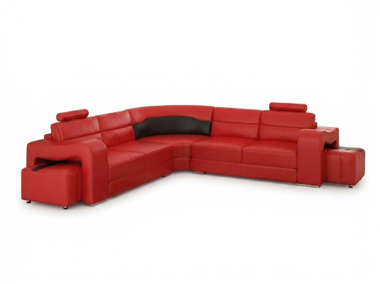 SOFÁ DE CUERO ESQUINERO, SOFÁ DE ESQUINA, SOFÁ DE DISEÑO, SOFÁ EN FORMA DE L, SOFÁ DE ASIENTO PISA